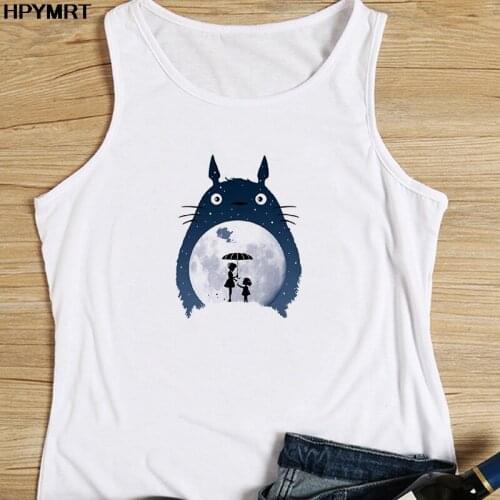 Summer Totoro Studio Ghibli Anime Women Vest Tank Tops Miyazaki Hayao Tshirt Sexy Sleeveless Camisole Graphic Tee Streetwear Top