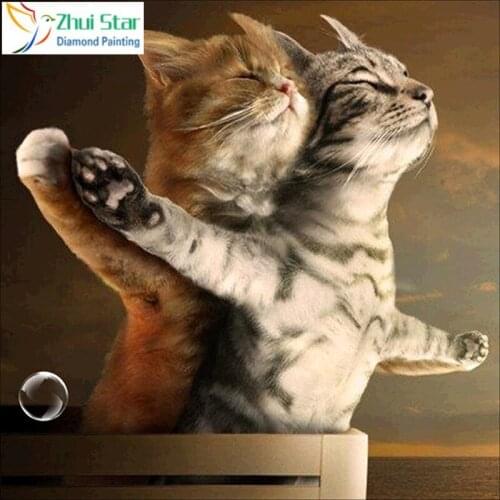 Zhuistar 5d Diy Diamond Painting Cross Stitch Titanic cat Diamond Mosaic Full diamond embroidery rhinestones Set gift