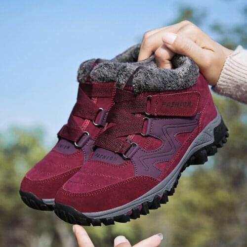 Winter Walking Shoes, Elderly Plush Cotton Shoes, Sports Shoes, Thickened Non Slip Warm Mother Shoes, Womens Shoes