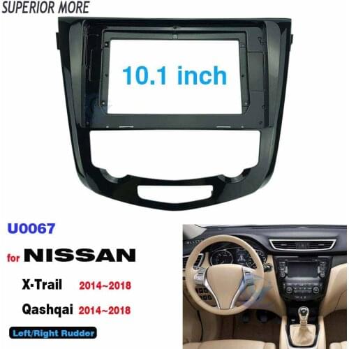 2 Din 10.1 Inch Car Radio Fascia for NISSAN X-Trail 2014-2018 Panel Dashboard Plastic Installation Trim Kit CD DVD Player Frame