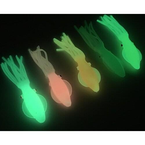 3*10.5cm/12g Octopus Squid Fishing Lure Glow Luminous Soft octopus Skirt Wobbler pesca Artificial Bait Tuna Trolling Sea Fishing