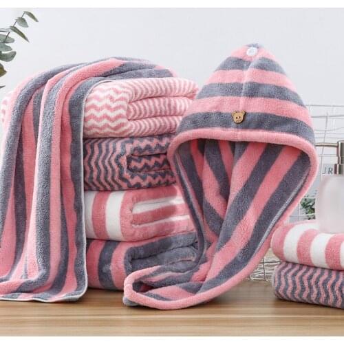 3pcs Cotton Towel Set Bathroom Super Absorbent Bath Towel Face Towels For Adults serviette de bain toallas recznik