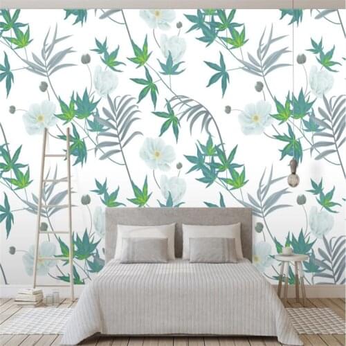 Beibehang Customized 3d wallpaper tropical plants leaves and murals living room bedroom waterproof wall mural papel parede 3 d
