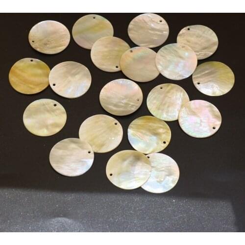 4PCS2021New Natural Freshwater Shell Round Pendant Loose Beads Handmade Making DIY Necklace Bracelet Earring Jewelry Accessories