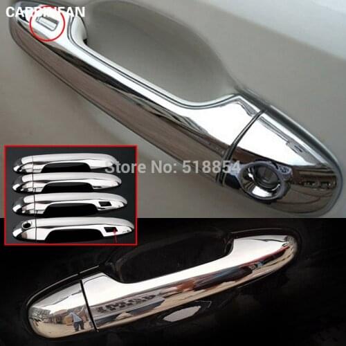 ACCESSORIES FIT FOR 2014 2015 2016 TOYOTA HIGHLANDER KLUGER CHROME DOOR HANDLE COVER TRIM MOLDING CATCH OVERLAY 8PCS/SET
