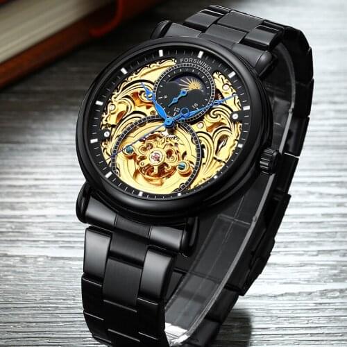 FORSINING Men Self Winding Mechanical Watch Mens Fashion Sport Skeleton Watches Man Luxury Brand Wristwatch Relogio Masculino