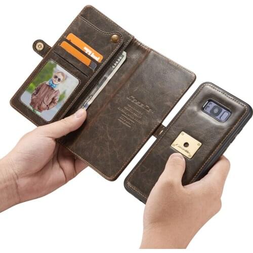 Luxury Phone Case For Samsung Galaxy S8 S9 Plus Retro Leather Case Card Wallet Magnetic Cover Back Case For Samsung Note 8 Note9