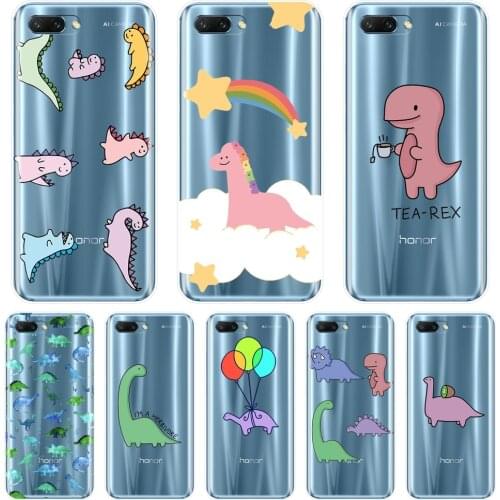 Dinosaur Back Cover For Huawei Honor 8X MAX 10 9 8 7 Soft Silicone Phone Case For Huawei Honor 7 8 9 10 Lite 7S 7X 7A 7C Pro