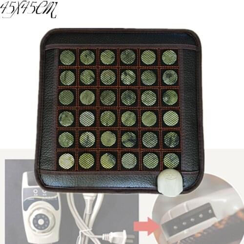 Cheap Electric heating jade stone massage pad cushion heated jade mattress wholesale china supplier 45*45CM