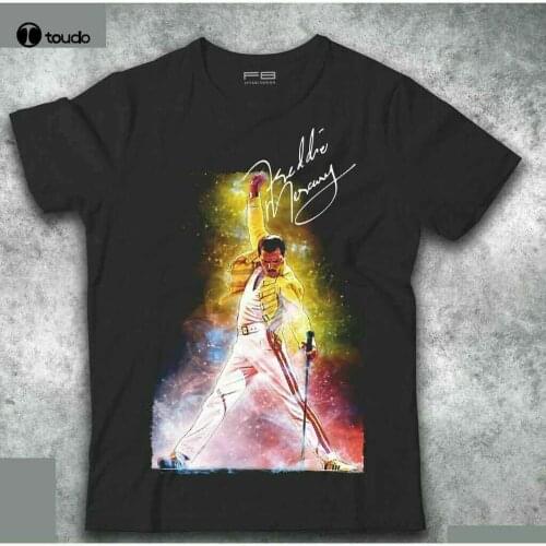 Freddie mercury the queen band bohemian rhapsody t shirt Vintage Men Gift Tee