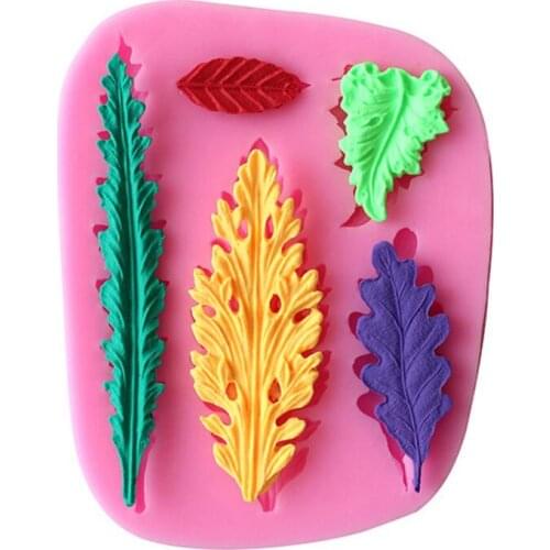 Fondant Cake Decorating Tools Cake Molds The New Variety Of Diy Fondant Mold Leaves Green Food Grade Liquid Bakeware Decoration