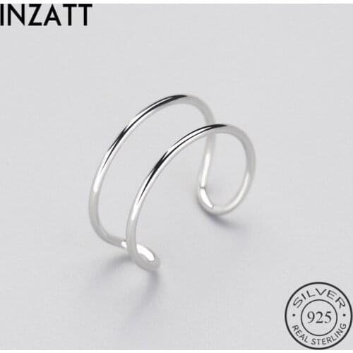 INZATT New 2020 Style Minimalist Ring Bridal Sets Line Real 925 Sterling Silver For Women Birthday Party Trendy Fine Jewelry