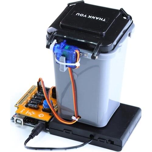 DIY Automatic Trash Can Robot DC6-12V Gift Creative for Kids Adults Gifts