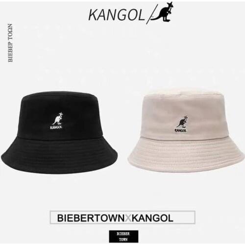 2021 summer kangaroo flat top fisherman hat visor basin hat fashion wild cotton fabric men and women flat top cloth hat