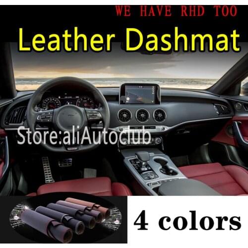 For kia Stinger GT 2018 2019 2020 2021 Leather Dashmat Car Styling Covers Dash Mat Dashboard Cover Carpet Accessories nonslip