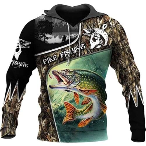 Fishing 3D Printed Mens Hoodies Harajuku Streetwear Autumn Hooded Sweatshirt Unisex Casual Jacket Tracksuits TD112255784