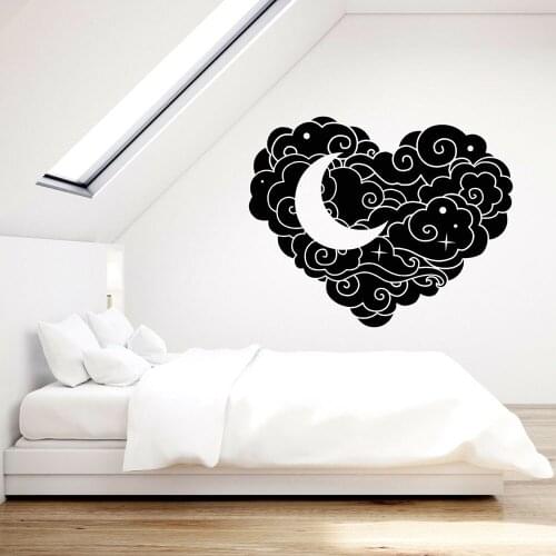 Heart Wall Stickers Home Decor Bedroom Art Wall Decals Abstract Cloud Nursery Star Moon Room Decoration Cutting Dies B552