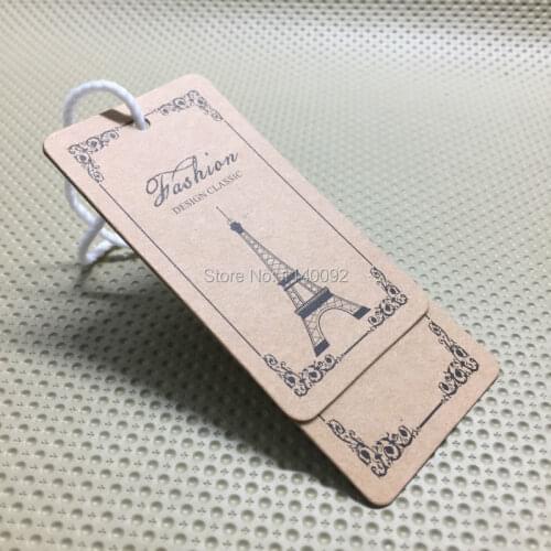 Customize clothing kraft paper hang tag/garment bag printed tags/cardboard tags/clothing label printing/trademark/logo/brand