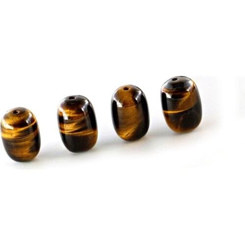 Natural Yellow Tiger Eyes Stone Cylinder Beads Auspicious Ruyi Invites Fortune and Treasure Beast Dropshipping Jewelry Gift