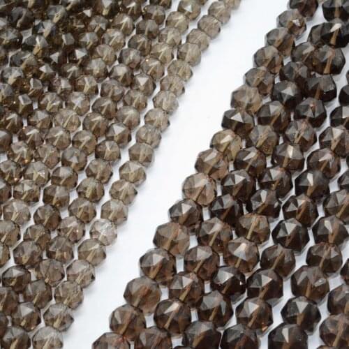 Natural Smoky Quartz Triangle Faceted Beads 8mm / 10mm