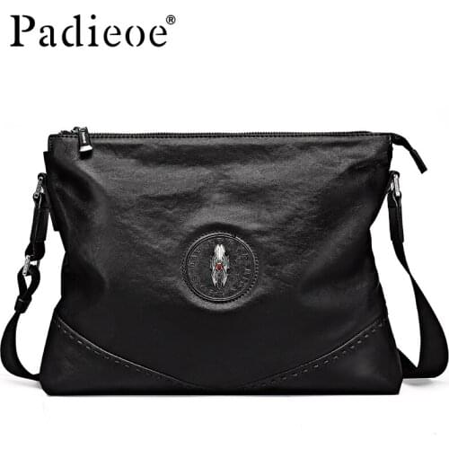 Padieoe crossbody bags for men leather shoulder bags satchel bag sling bag purses fashion vintage