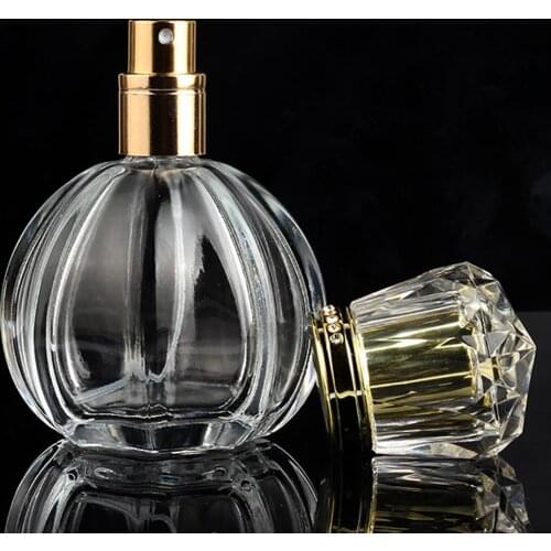 50ml Travel Portable Clear Refillable Bottle Atomizer Spray Perfume Bottle Glass Sprayer Empty Pump Bottle
