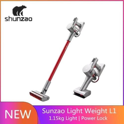 Xiomi Youpin Shunzao Light Weight L1 Handheld Cordless Vacuum Cleaner for House Cleaning 20000Pa 105AW Suction Power Lock Key