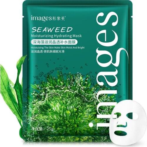 1 Sheet Deep Seaweed Moisturizing Masque Apaisant Hydratant Mild Moisturizing Shrink Pores Moisturizing Refreshing Mask