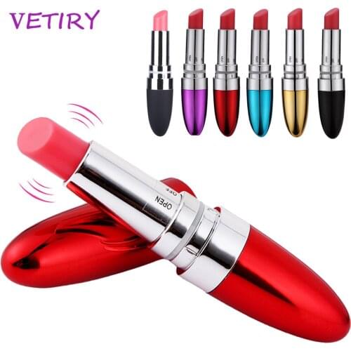 VETIRY Lipstick Vibrator Mini Dildo Vibrator Realistic Bullet AV Stick G-spot Massage Clitoris Stimulator Sex Toys for Women