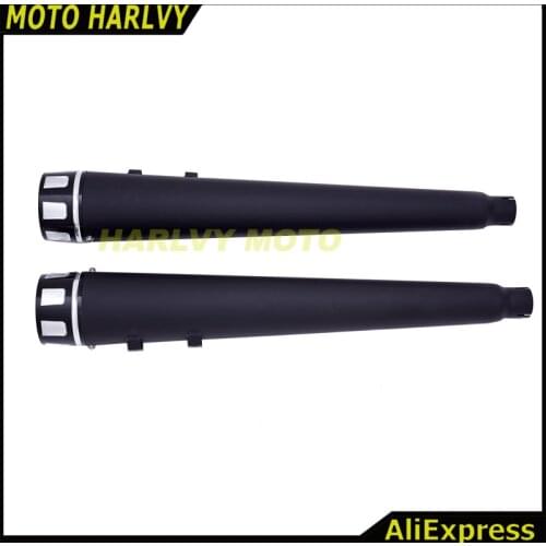 4" Megaphone Slip-on Mufflers Exhaust Pipes For Harley Street Electra Glide Road King