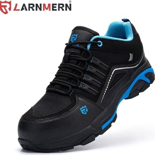 LARNMERN Safety Shoes Industrial Steel Toe Protection Anti-smashing Breathable Shockproof Anti-static Mens Work Shoes