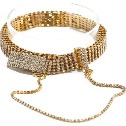 1Piece Wedding Belt Handmade Crystal Bridal Sash Simple Silver Gold Rhinestones Bridal Belt Sash For Wedding Dresses