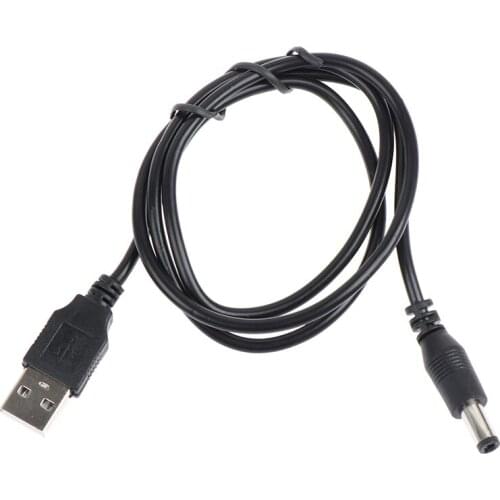 1pc USB 5V Charger power Cable to DC 5.5 mm plug jack USB Power Cable For MP3/MP4 Player