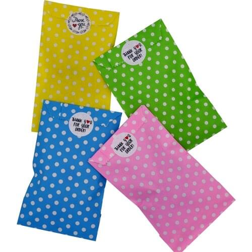 10pcs Paper Bag Mini Colorful Polka Dot Bags Favor Gift Packing Paper Treat Gift Bag Baking Package Supplies