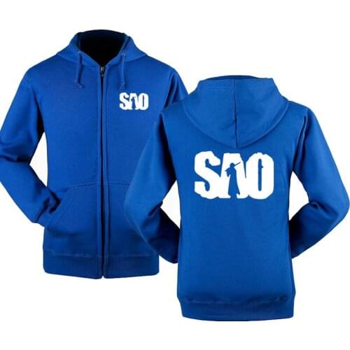 2021 Spring Autumn new SAO Sword Art Online Hoodies Men Anime Clothing Fleece Men Hoodies harajuku Streetwear G