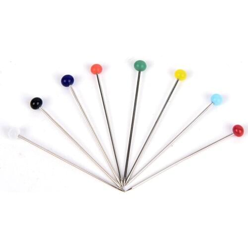 50pcs Round Pearl Head Dressmaking Pins Weddings Corsage Florists Sewing Pin DIY Crafts Accessories New
