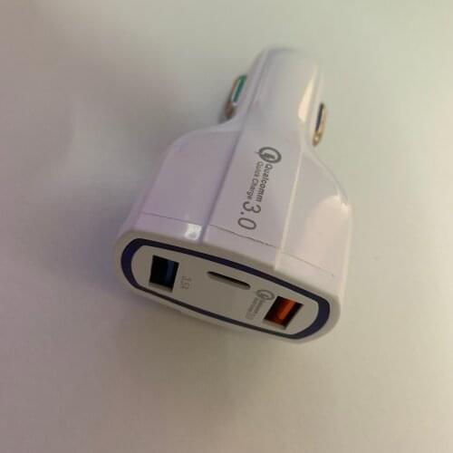 50pcs Quick Charge 3.0 QC3.0 Quick charging PD 2 dual Port USB Car Charger for Mobile Phone