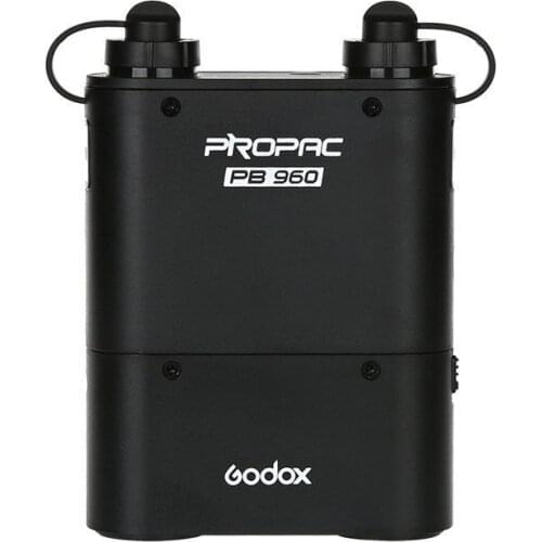 Andoer Godox PROPAC PB960 Dual-Output Speedlite Power Battery Pack 4500mAh for Canon Nikon Flash Black
