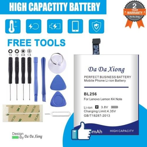 4500mAh BL256 battery for Lenovo Lemon K4 Note K4note / X3 Lite K51c78 / A7010 Mobile phone replacement battery