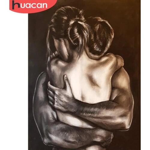 HUACAN Diy Diamond Painting Woman Full Square/round Mosaic Couple Lover Embroidery Home Decor Diamond Art