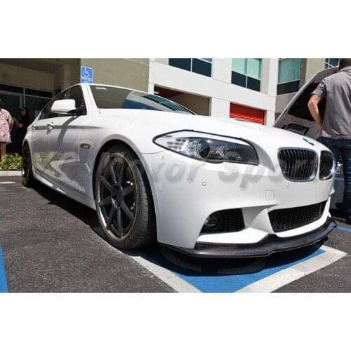 Car Accessories Carbon Fiber AKM Style Front Lip Fit For 2010-2013 5 Series F10 F18 Sedan (Only Fit M-TECH Front Bumper)