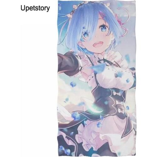 Upetstor Cartoon Re Zero Printed Bath Towel Bathroom 3D Microfiber Beach Towel for Adults Kids Fire Shower Towel 75x150cm Custom