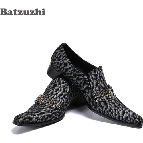 Batzuzhi Pointed Toe Leather Dress Shoes Men Luxury Handmade Mens Shoes zapatos de hombre Formal Business, Party Shoes for Men