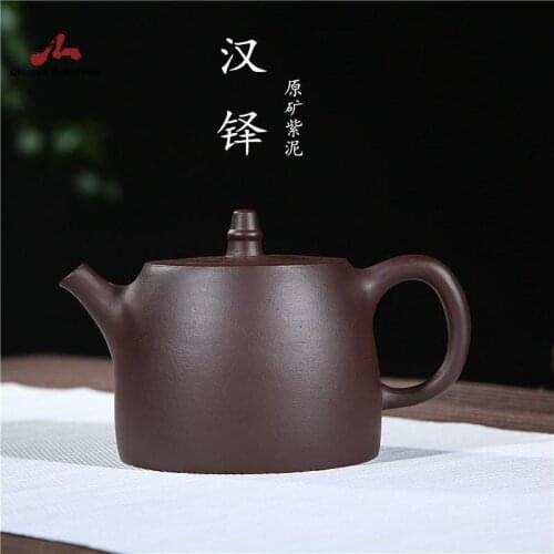 Handmade Yixing Teapot 450cc Purple Clay Zisha Pot 10 Holes Handou Pot