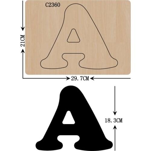 New Letters, A-Z, large size Wooden die Scrapbooking C-2360 Cutting Dies Multiple sizes