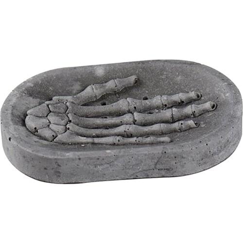 Silicone Mold Oval Skeleton Hand Soap Dish Cement Mould Resine Epoxy Tray Making Tool