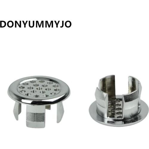 DONYUMMYJO 1pc Plastic Chrome Finished Basin Decoration Ring Overflow Ring Double Ring Basin Floor Drain