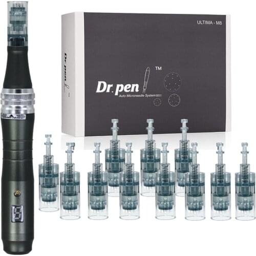Dr.Pen Ultima M8 Electric Derma Roller Skin Care Tools Micro Needling Pen Mesotherapy Auto Micro Needle with 12pcs Cartridge
