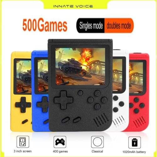 ZK50 Macaron Gamepads Toys Portable Retro Console 3.0 inch Gamepad with 500 Built-in Games5 Color Classic Game Player Gifts