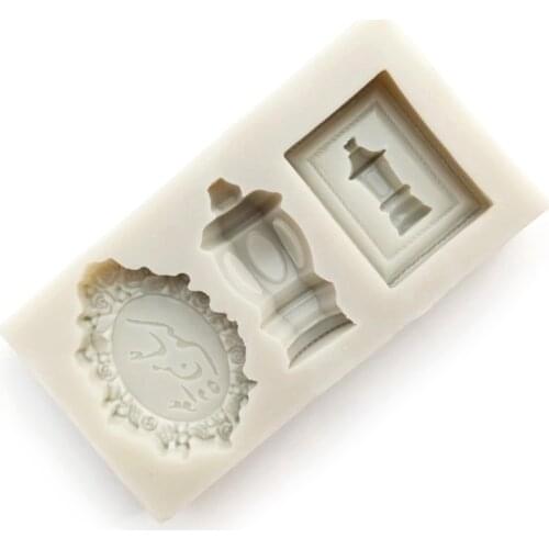 Eid Mubarak Arabic Font Moon Silicone Cake Fondant Mold Chocolate Sugar Craft Mould DIY Baking Tools Decoration